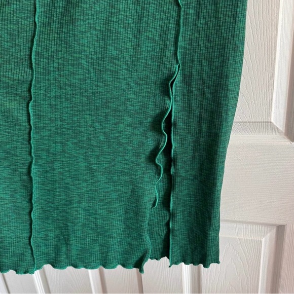 Wild Fable Emerald Green Lace-Up Knit Midi Dress - Picture 7 of 8